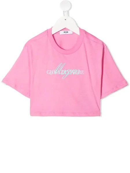 MSGM Kids футболка с логотипом