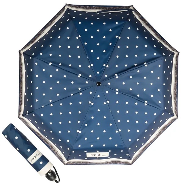 Зонт складной женский автоматический Ferre 6014-OC dots blu
