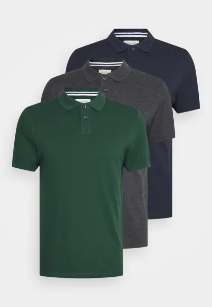 ПАКЕТ из 3 рубашек-поло Pier One, grün/dunkelgrau/blau