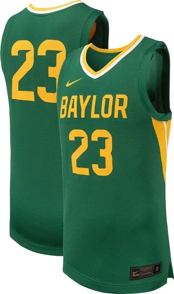 Мужская зеленая баскетбольная майка Nike Baylor Bears #23