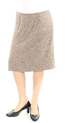 Бежевая женская юбка-трапеция ниже колена Ralph Lauren с бисером 6