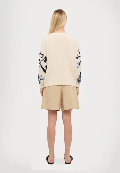 Вязаный свитер DOLMEN WEEKEND MaxMara, белый