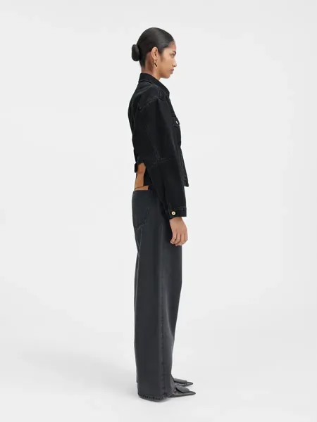 Круглая джинсовая куртка Вест де-Ним Jacquemus, черный