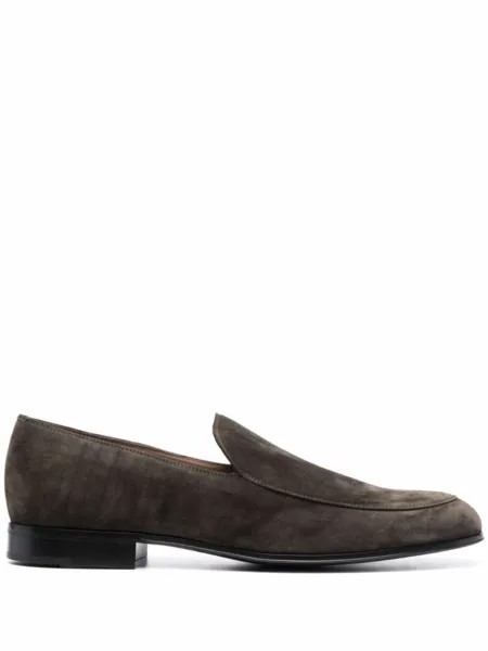 Gianvito Rossi замшевые лоферы, зеленый