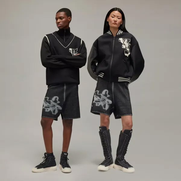 Трикотажные шорты с рисунком Y-3 Adidas