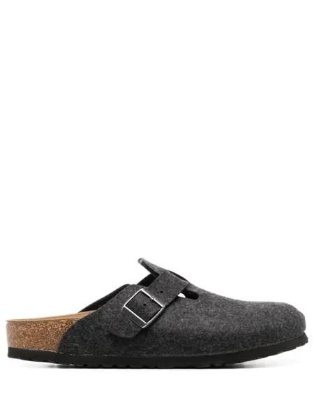 Birkenstock шерстяные слиперы Boston с пряжками, серый