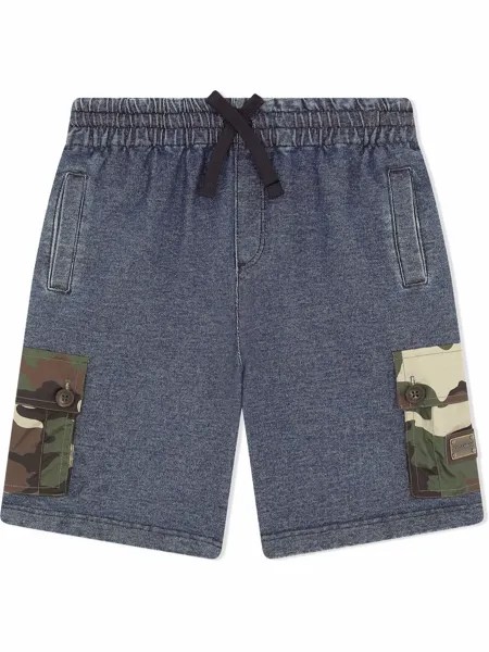 Dolce & Gabbana Kids джинсовые шорты с камуфляжным принтом
