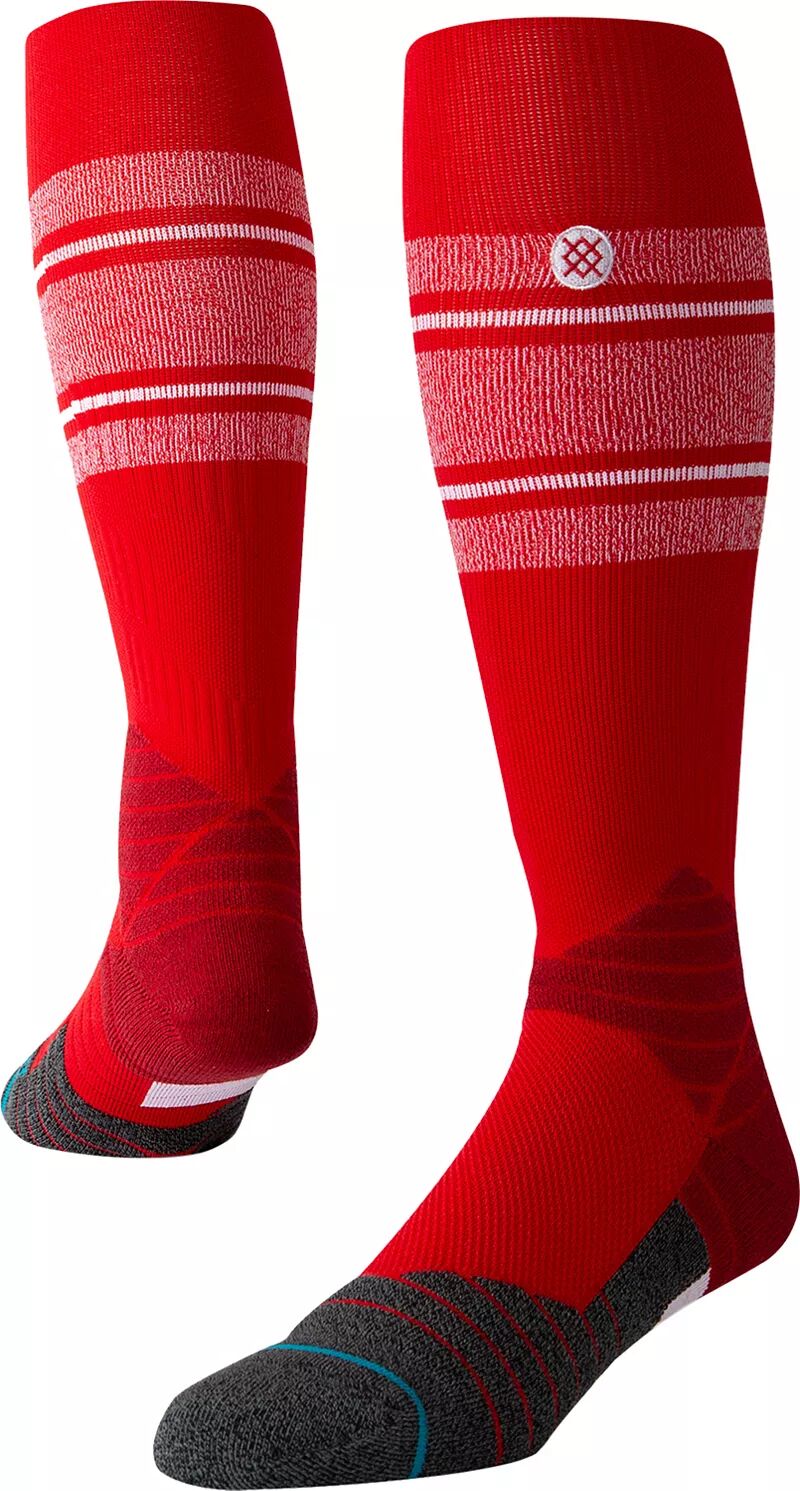 Бейсбольные носки Stance для взрослых MLB Diamond Pro Stripe, белый/красный