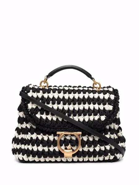 Salvatore Ferragamo сумка-тоут Gancini в технике кроше