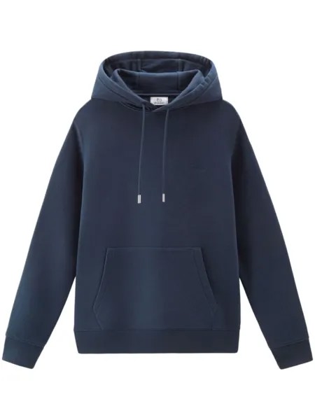 Woolrich худи с вышитым логотипом, синий