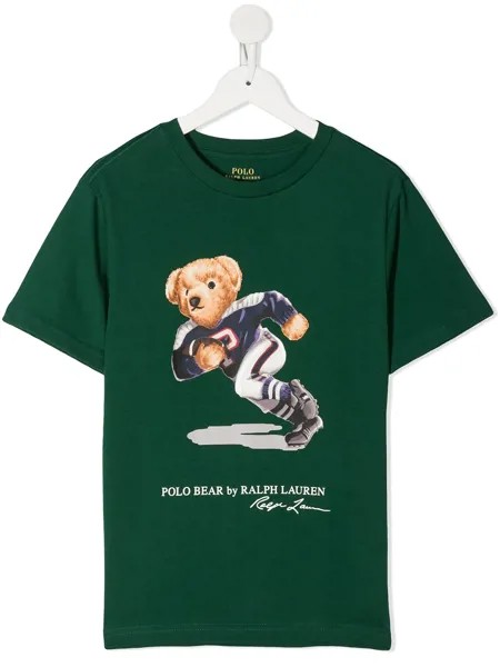 Ralph Lauren Kids футболка с принтом Football Bear