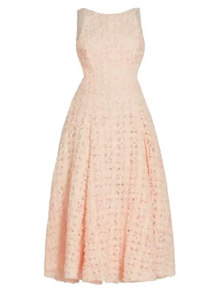 Текстурированное платье миди Quintette с открытой спиной Aje, цвет soft pink