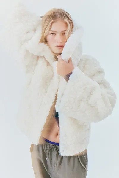 Флисовая жилетка H&M, белый