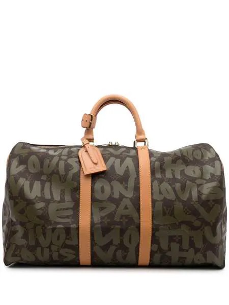 Louis Vuitton дорожная сумка Keepall 50 2001-го года из коллаборации со Stephen Sprouse