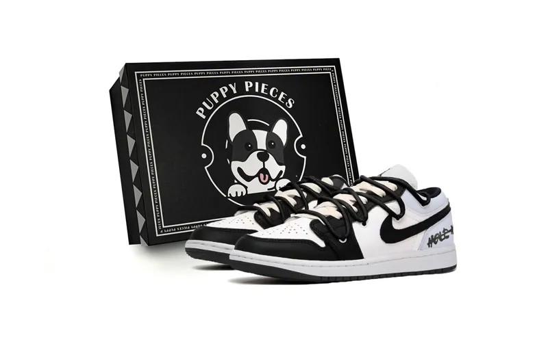 Кроссовки Air Jordan 1 Vintage Basketball Shoes Men Low-top University Blue/Black/White, синий