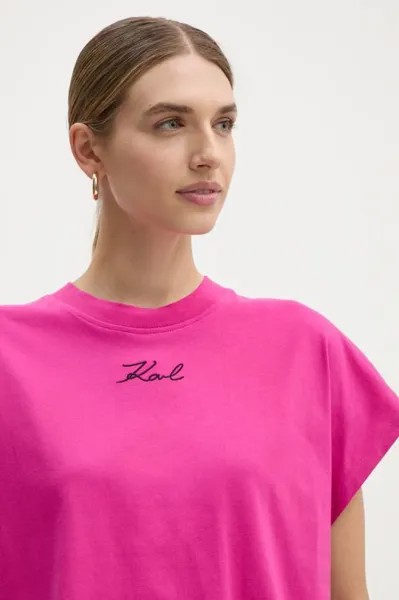 Футболка Karl Lagerfeld, розовый