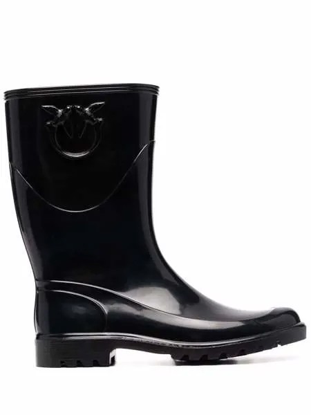 PINKO Love-embossed wellington boots