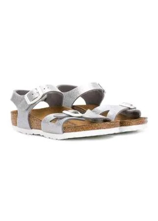 Birkenstock Kids сандалии с пряжками и блестками