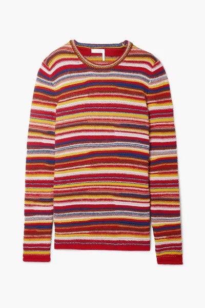 Полосатый свитер из кашемира CHLOÉ, красный
