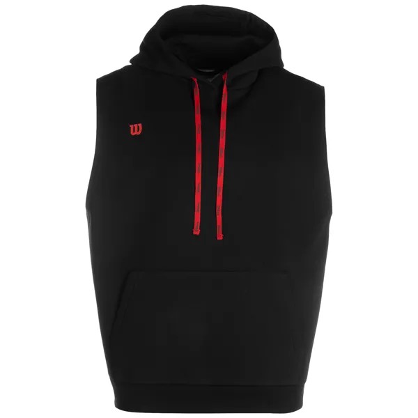 Толстовка Wilson Hoodie Fundamentals Cotton Sleeveless, черный