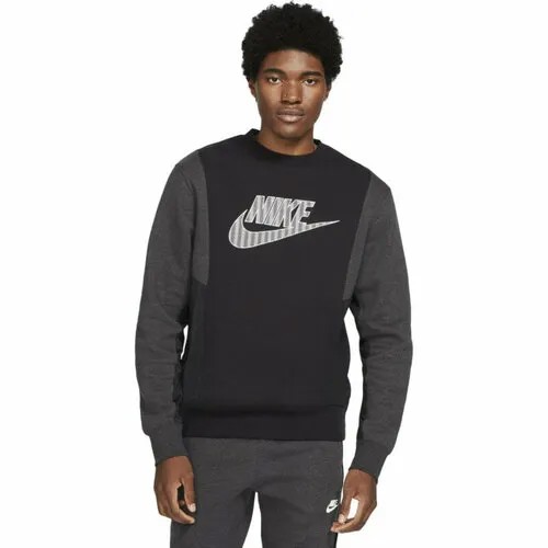 Свитшот NIKE, средней длины, размер M, черный