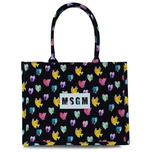 Сумка-шопер MSGM 3241MDZ63 черный+принт UNI