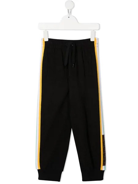 Fendi Kids спортивные брюки с логотипом на лампасах