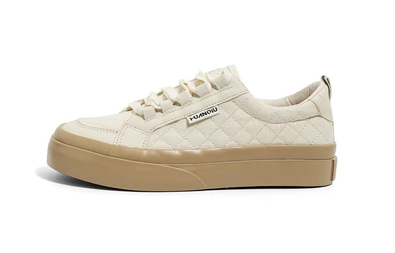 Кроссовки HUANQIU Skateboarding Shoes Women's Low-top Beige, бежевый