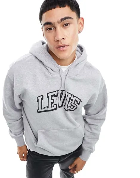 Эксклюзивное худи серого цвета с университетским логотипом Levi's x Asos