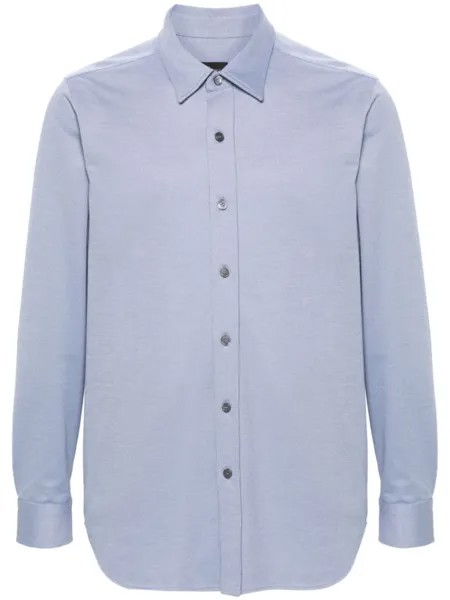 Brioni рубашка с длинными рукавами, синий