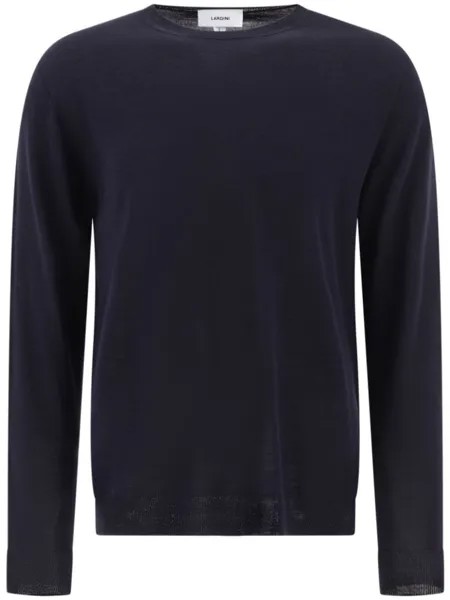Lardini трикотажный джемпер из смеси шерсти и шелка, синий