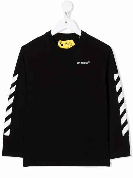 Off-White Kids футболка с логотипом