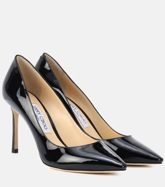 Туфли-лодочки Romy 85 из лакированной кожи Jimmy Choo, черный