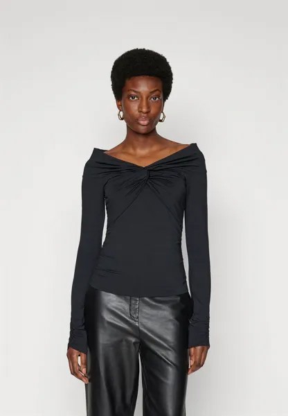 Топ с длинным рукавом Inaragz Knot Blouse Gestuz, черный