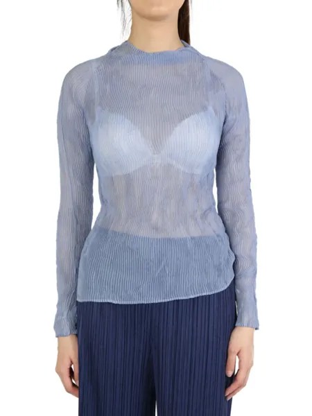Issey Miyake топ из шифона Twist 1, фиолетовый