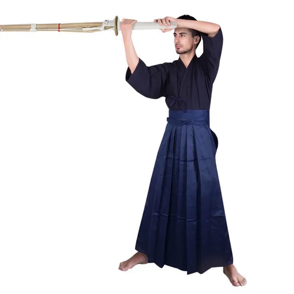 Японский костюм самурая, мужской костюм Кендо Хакама, Aikido Judo ушу боевые искусства Униформа кендоги кимоно Хэллоуин косплей