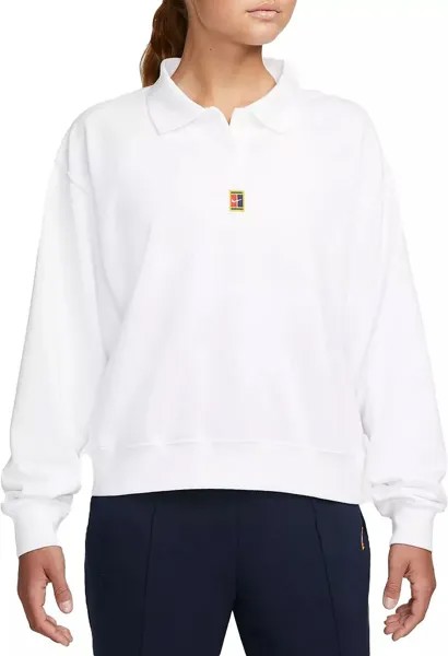 Женская футболка-поло NikeCourt Dri FIT Heritage, белый