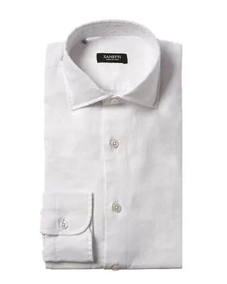 Мужская классическая рубашка из смесового льна Zanetti