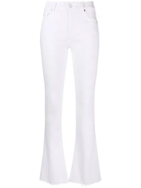 7 For All Mankind джинсы bootcut с необработанными краями, белый
