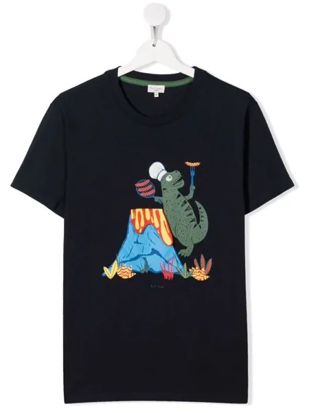 Paul Smith Junior футболка Dino BBQ из органического хлопка