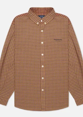 Мужская рубашка thisisneverthat Mixed Check, цвет оранжевый, размер XL