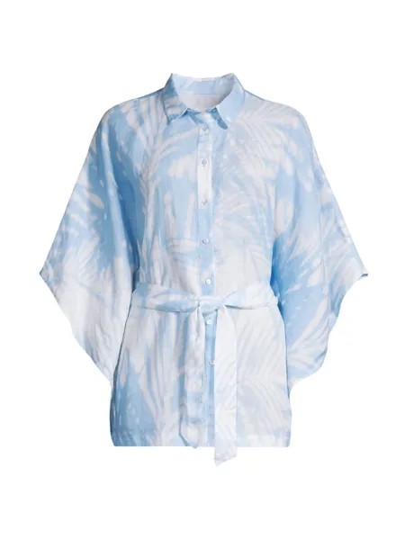 Выстиранная кислотой льняная рубашка 120% Lino