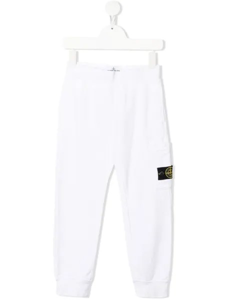 Stone Island Junior спортивные брюки с нашивкой-логотипом