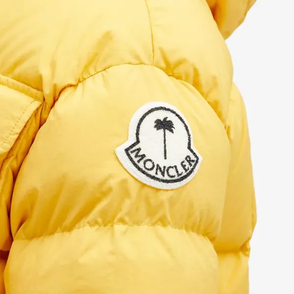 Moncler Genius Длинная парка x Palm Angels Pentaflake, желтый