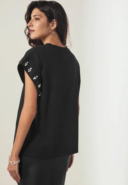 Футболка с принтом SPARKLE SLEEVE Next, цвет black