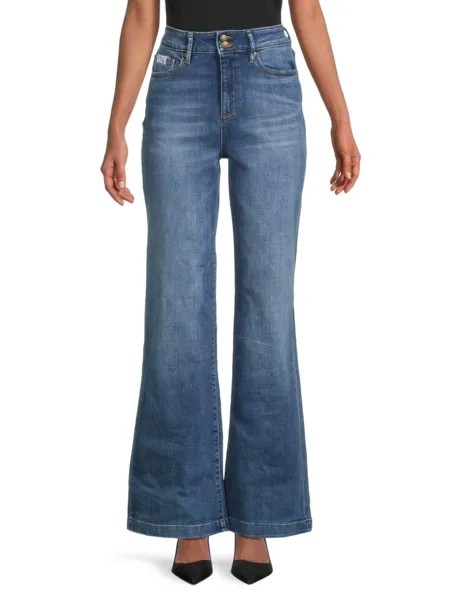 Широкие джинсы с высокой посадкой Karl Lagerfeld Paris, цвет Coastal Blue