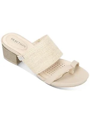 KENNETH COLE Женские бежевые сандалии-мюли с ремешками и логотипом на пальце, 7 м