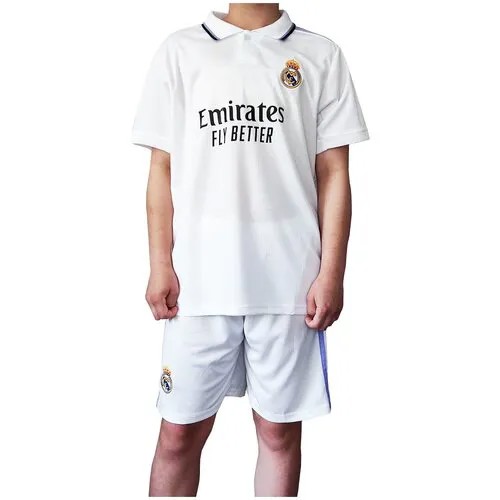 Спортивная форма  детская, футболка и шорты, размер 28, белый