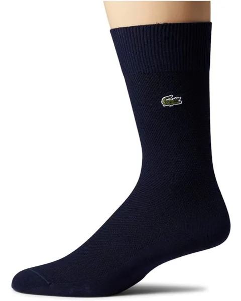 Носки Lacoste 3-Pack Solid Jersey and Pique Socks, цвет Navy Blue