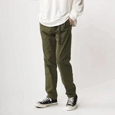 Укороченные мужские укороченные брюки Gramicci Organic Stretch Twill NN-Pant оливкового цвета